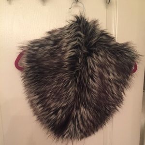 Faux fur shawl
